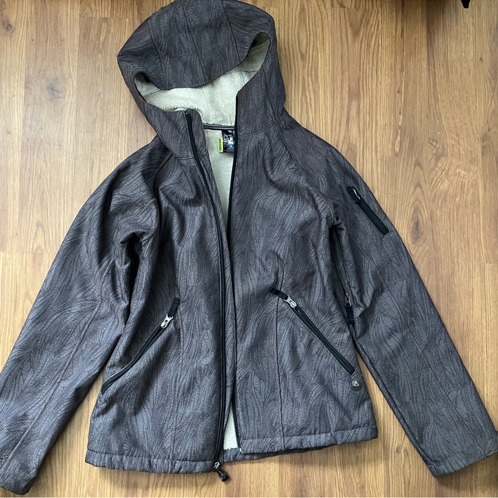 Burton Women's Grey Hooded Ski Jacket